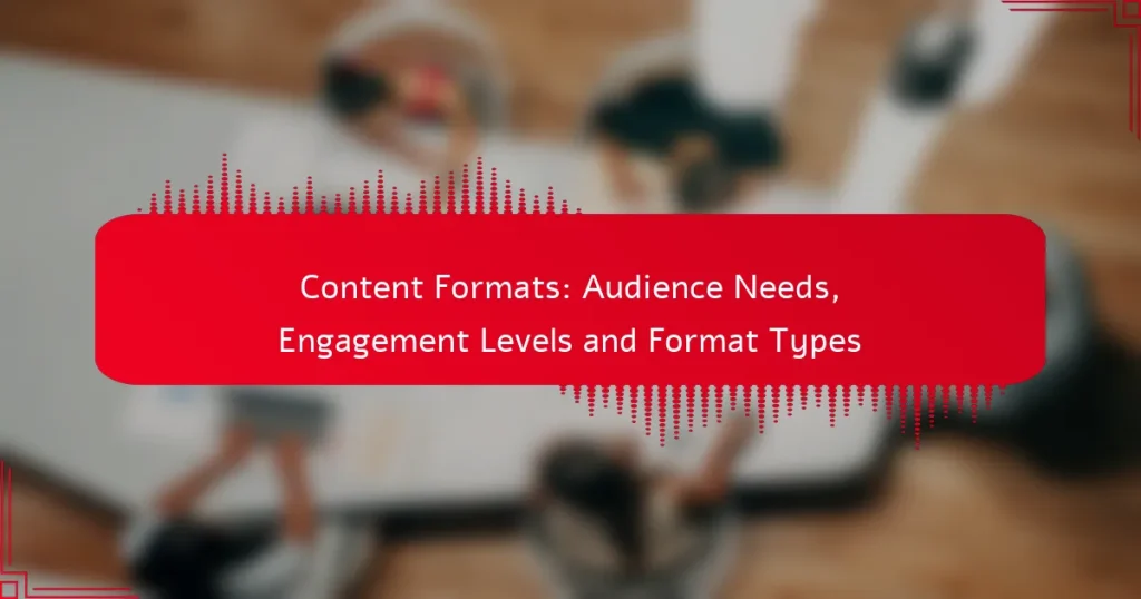 Content Formats: Audience Needs, Engagement Levels and Format Types