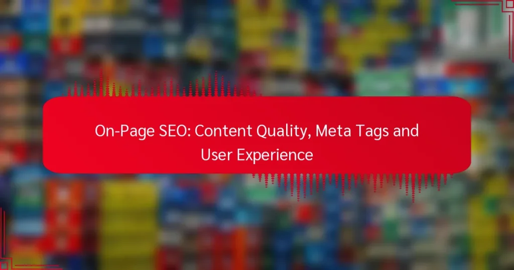 On-Page SEO: Turinio kokybė, Meta žymos ir Vartotojo patirtis