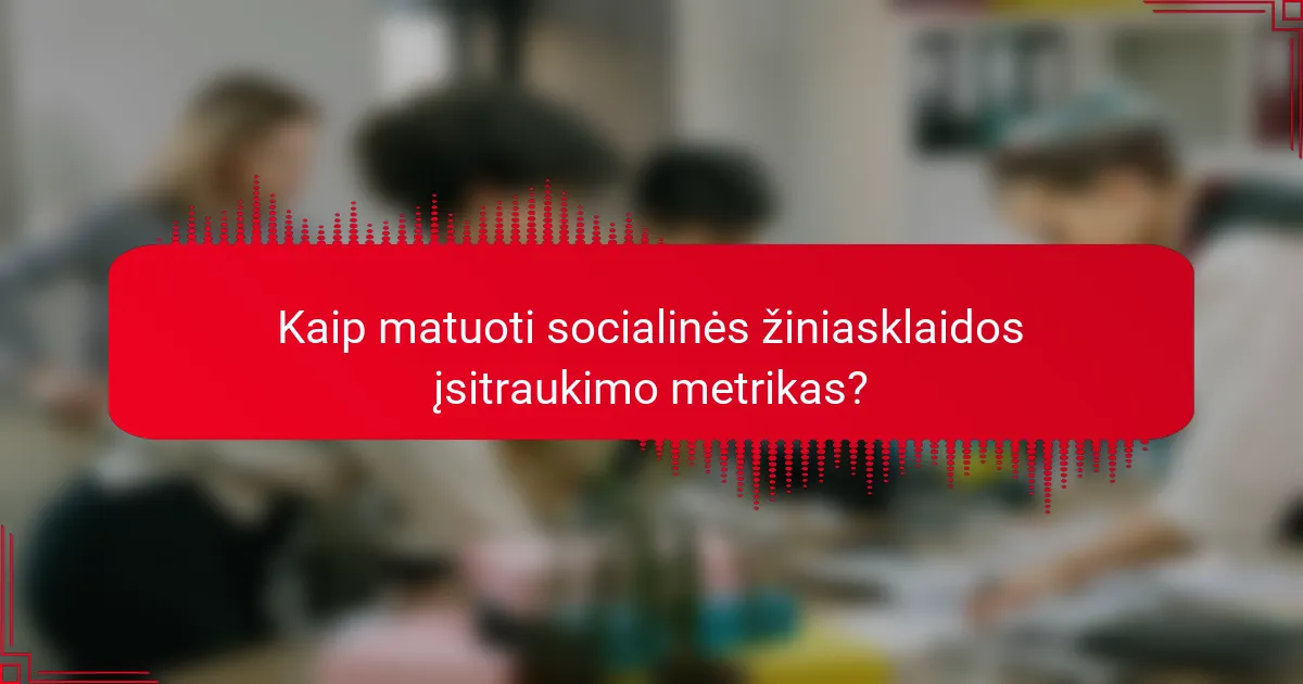 Kaip matuoti socialinės žiniasklaidos įsitraukimo metrikas?