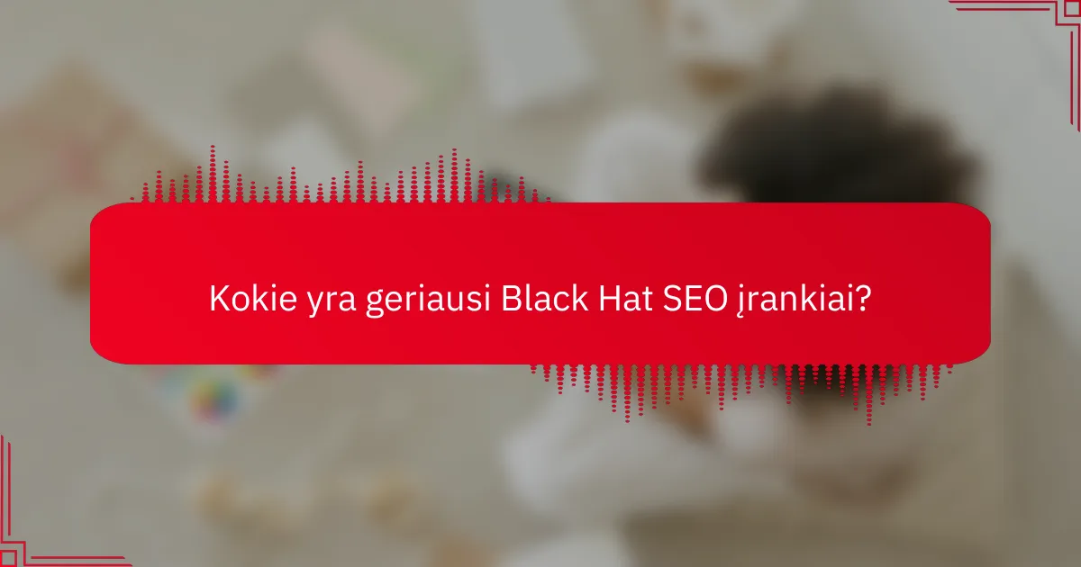 Kokie yra geriausi Black Hat SEO įrankiai?