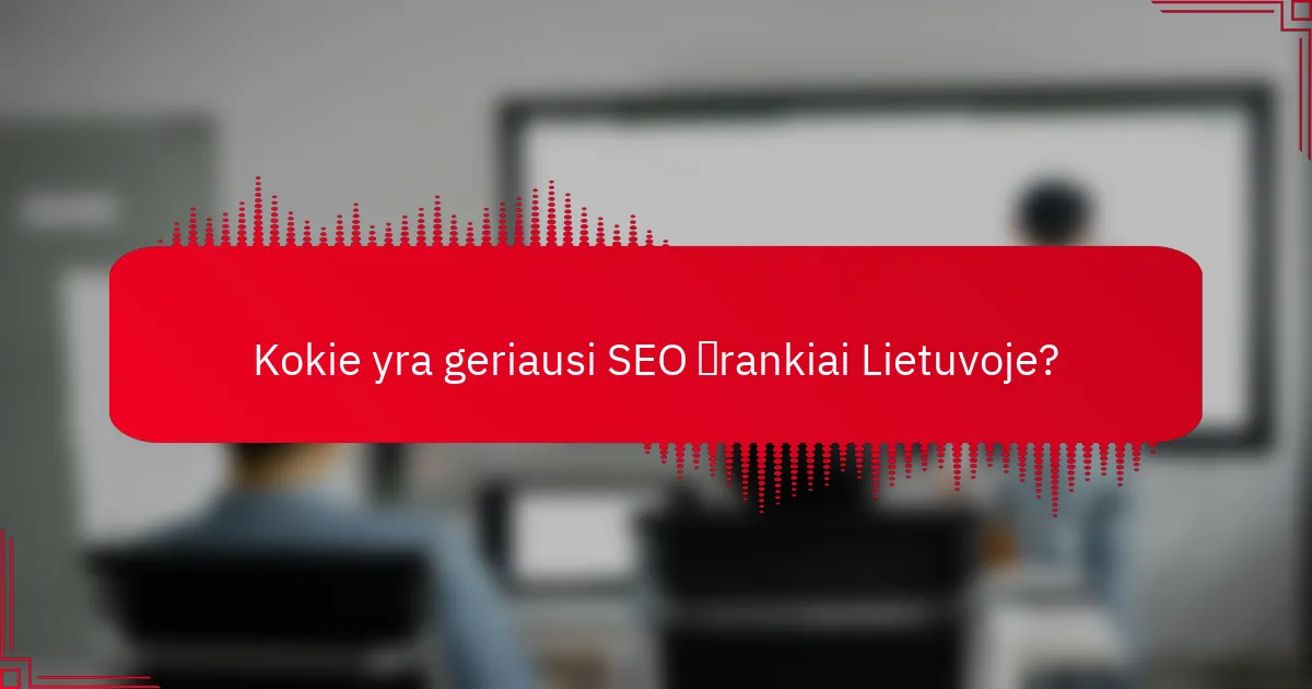 Kokie yra geriausi SEO įrankiai Lietuvoje?