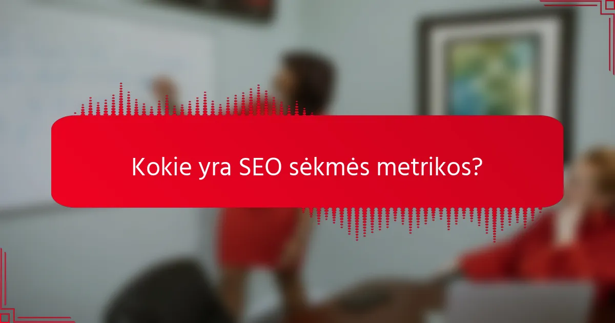Kokie yra SEO sėkmės metrikos?