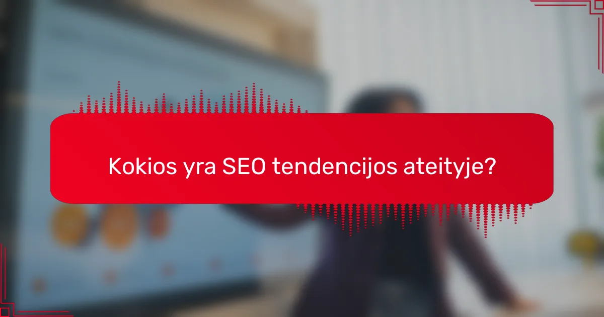 Kokios yra SEO tendencijos ateityje?